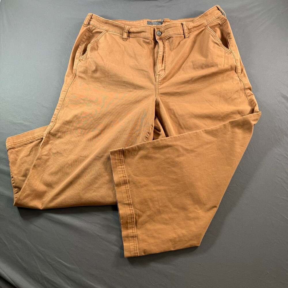 Torrid Brown Chino Pants Womens Plus Size 20R Straight Leg Stretch Casual